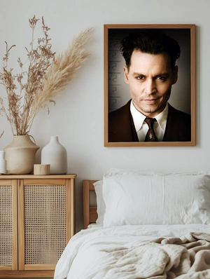 Портрет Джонни Деппа с элегантным шармом - 5