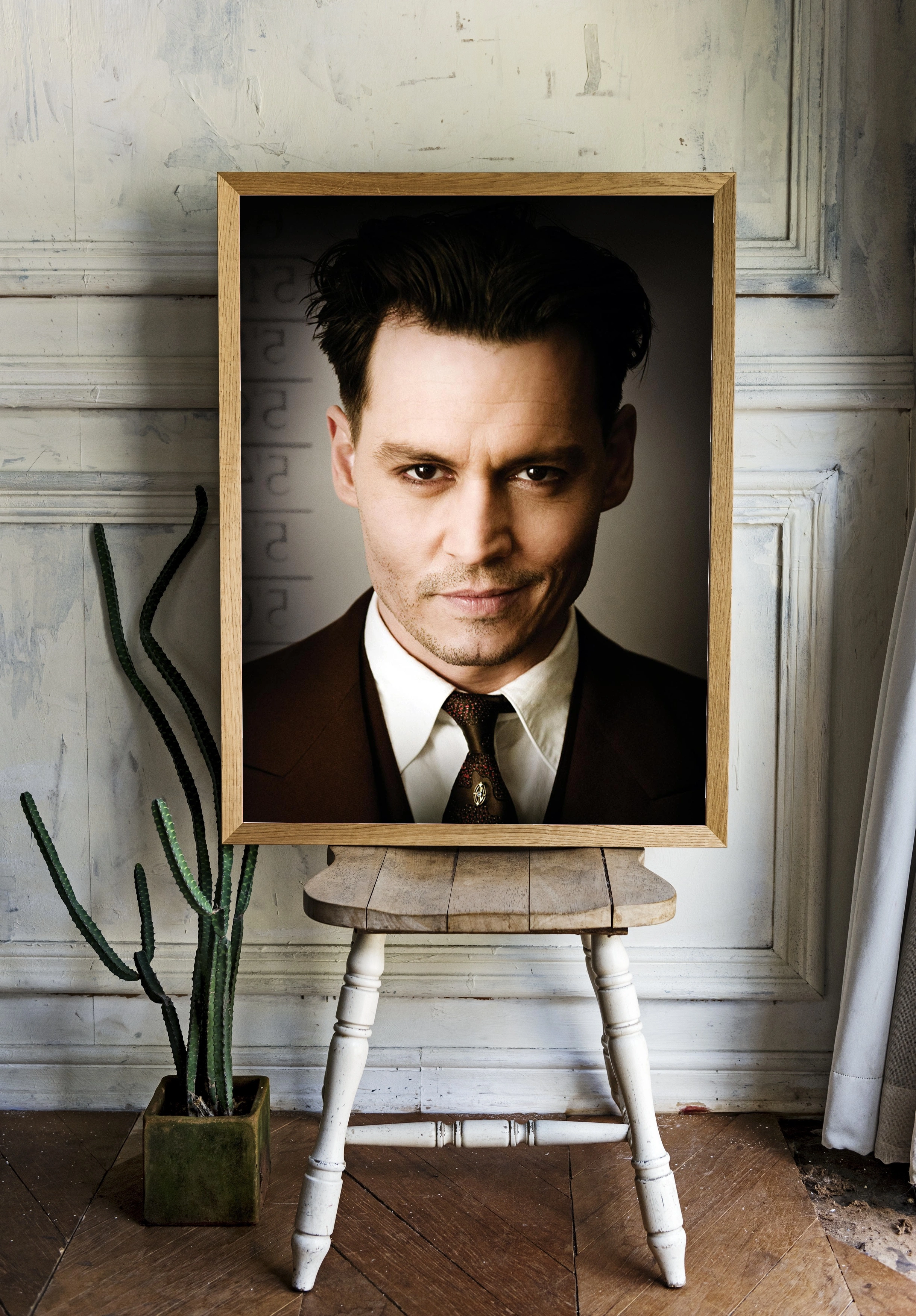 Портрет Джонни Деппа с элегантным шармом - 2
