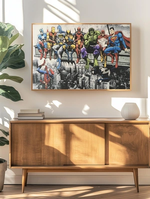 Команда супергероев в городском пейзаже - 3