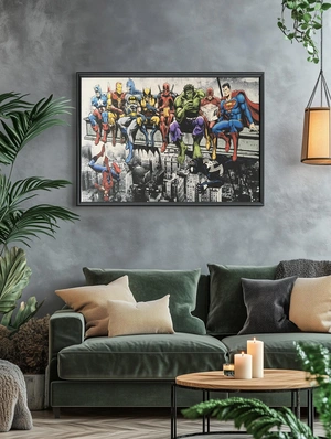 Команда супергероев в городском пейзаже - 4