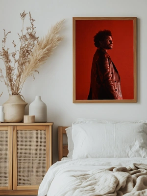 Портрет The Weeknd в красных тонах - 5