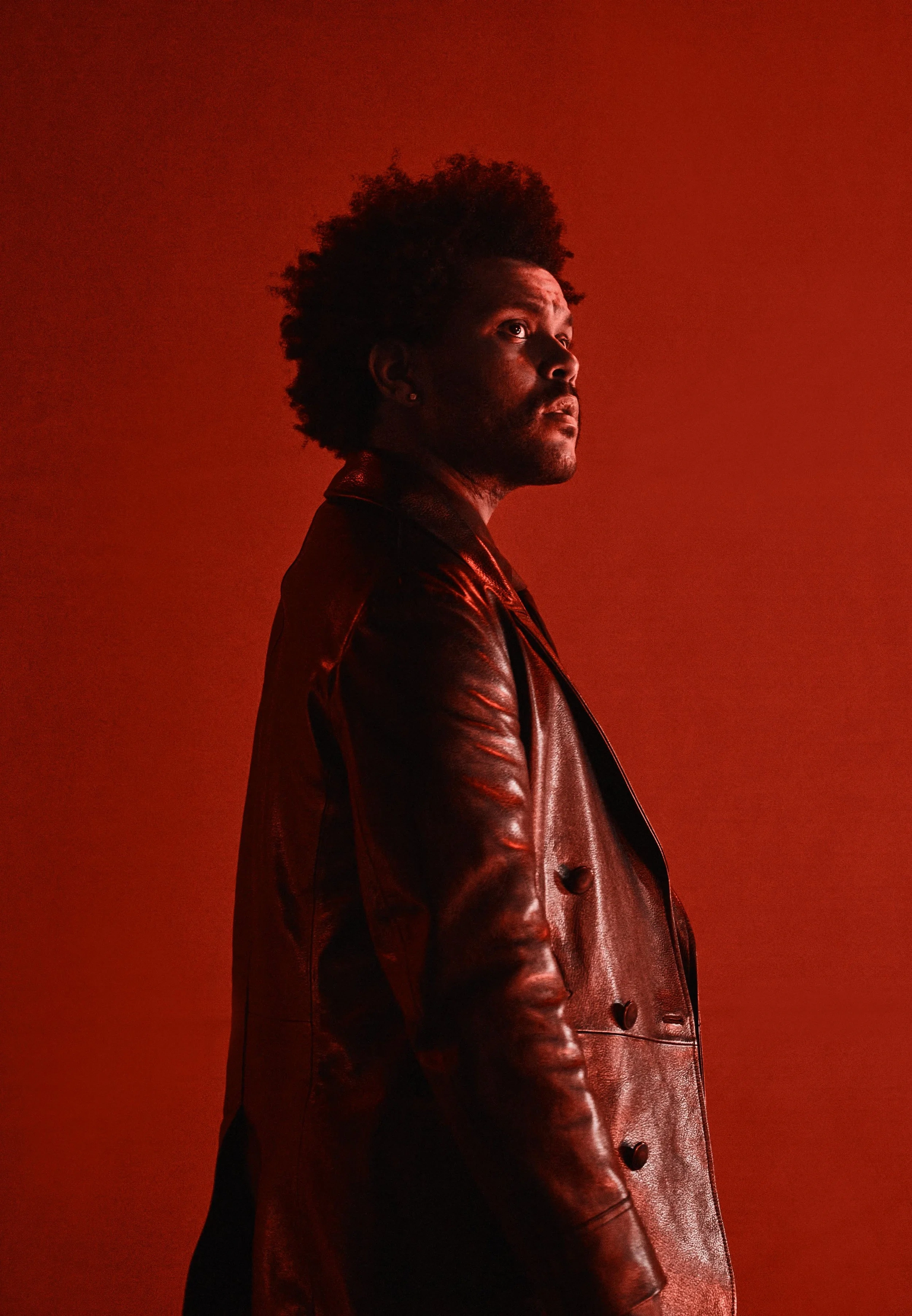 Портрет The Weeknd в красных тонах - 1