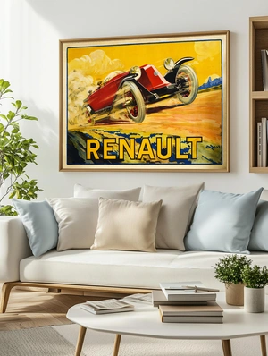 Renault – Красный классический автомобиль - 3