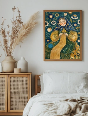 Девушка с спицами для вязания - 5