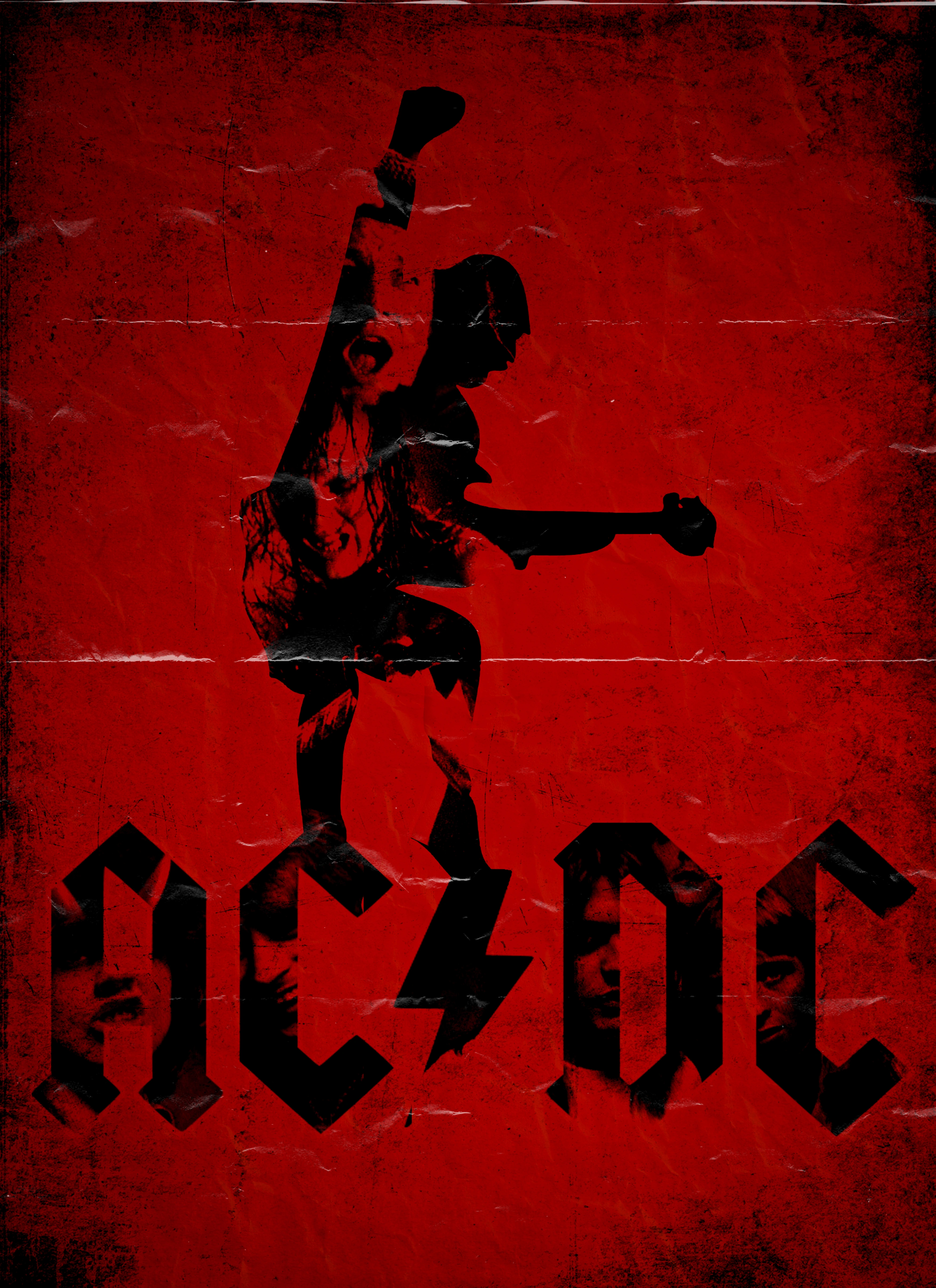 AC/DC — Рок-легенда на красном фоне - 1