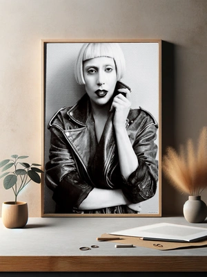 Lady Gaga в кожаной куртке - 3