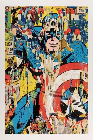 Капитан Америка с эффектом граффити - 1