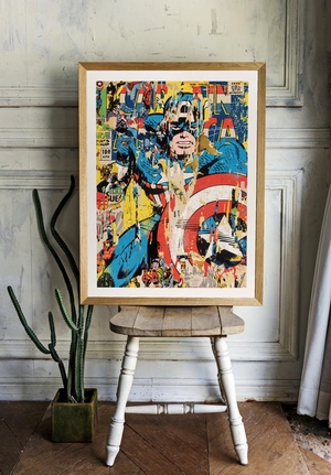 Капитан Америка с эффектом граффити - 2