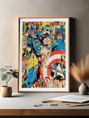 Капитан Америка с эффектом граффити - 3