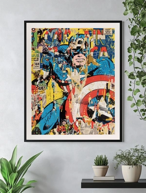 Капитан Америка с эффектом граффити - 4