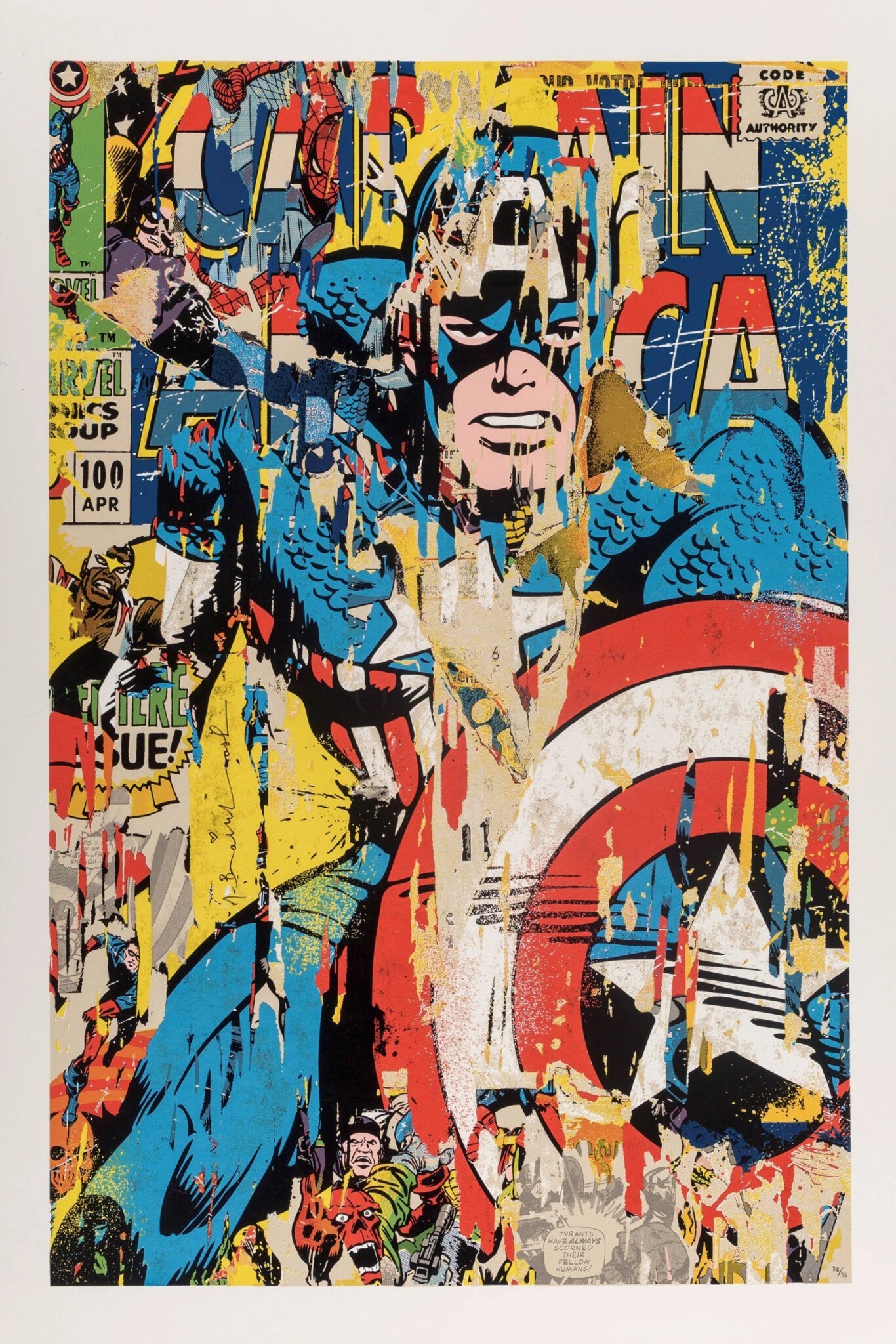 Капитан Америка с эффектом граффити - 1