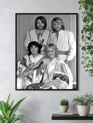 Легендарная группа ABBA в чёрно-белом стиле - 4