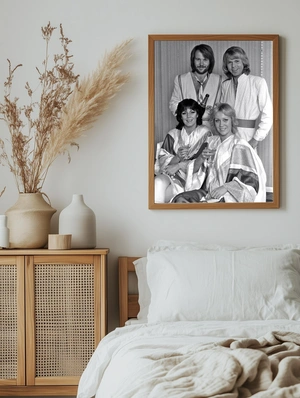 Легендарная группа ABBA в чёрно-белом стиле - 5