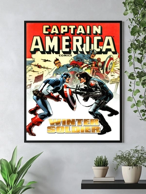 Зимний Солдат и Капитан Америка в динамичной сцене боя - 4