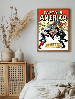 Зимний Солдат и Капитан Америка в динамичной сцене боя - 5