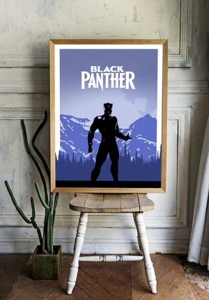 Черная Пантера на фоне гор - 2