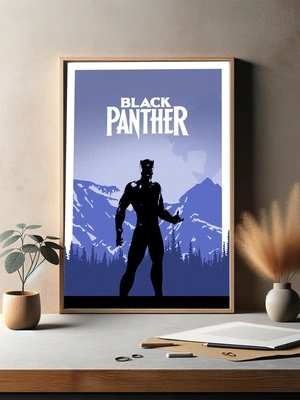 Черная Пантера на фоне гор - 3