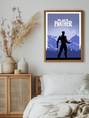 Черная Пантера на фоне гор - 5