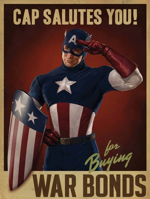 Капитан Америка в классическом красно-синем костюме - 1