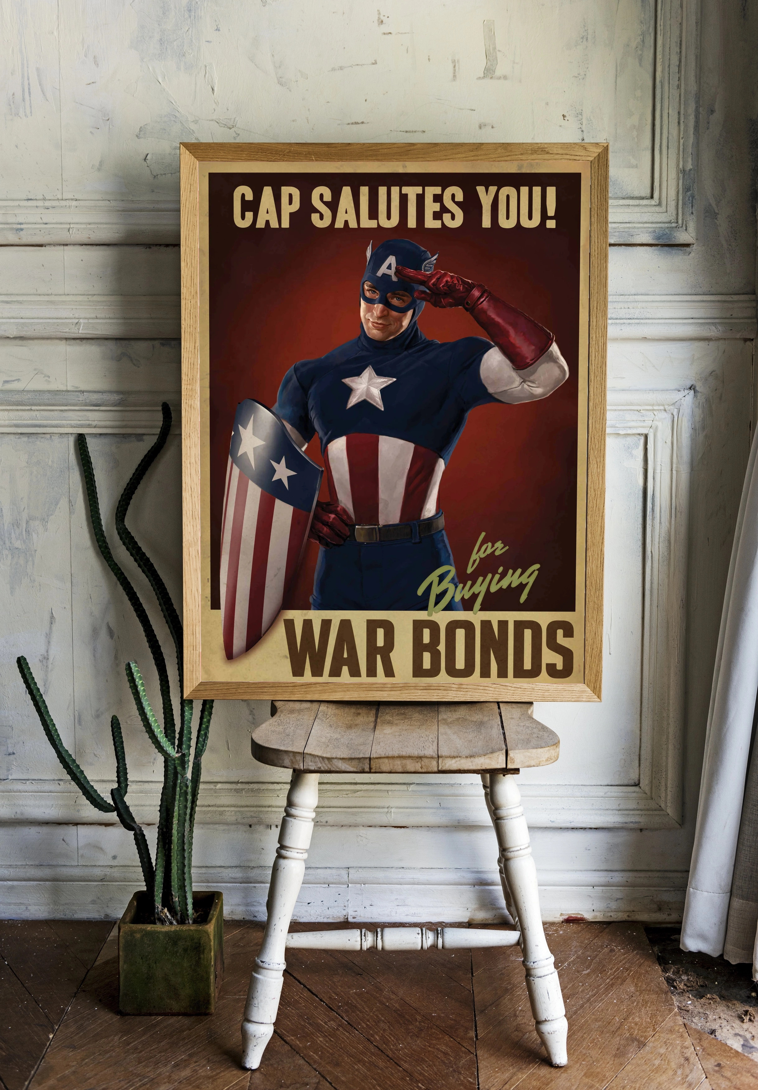 Капитан Америка в классическом красно-синем костюме - 2