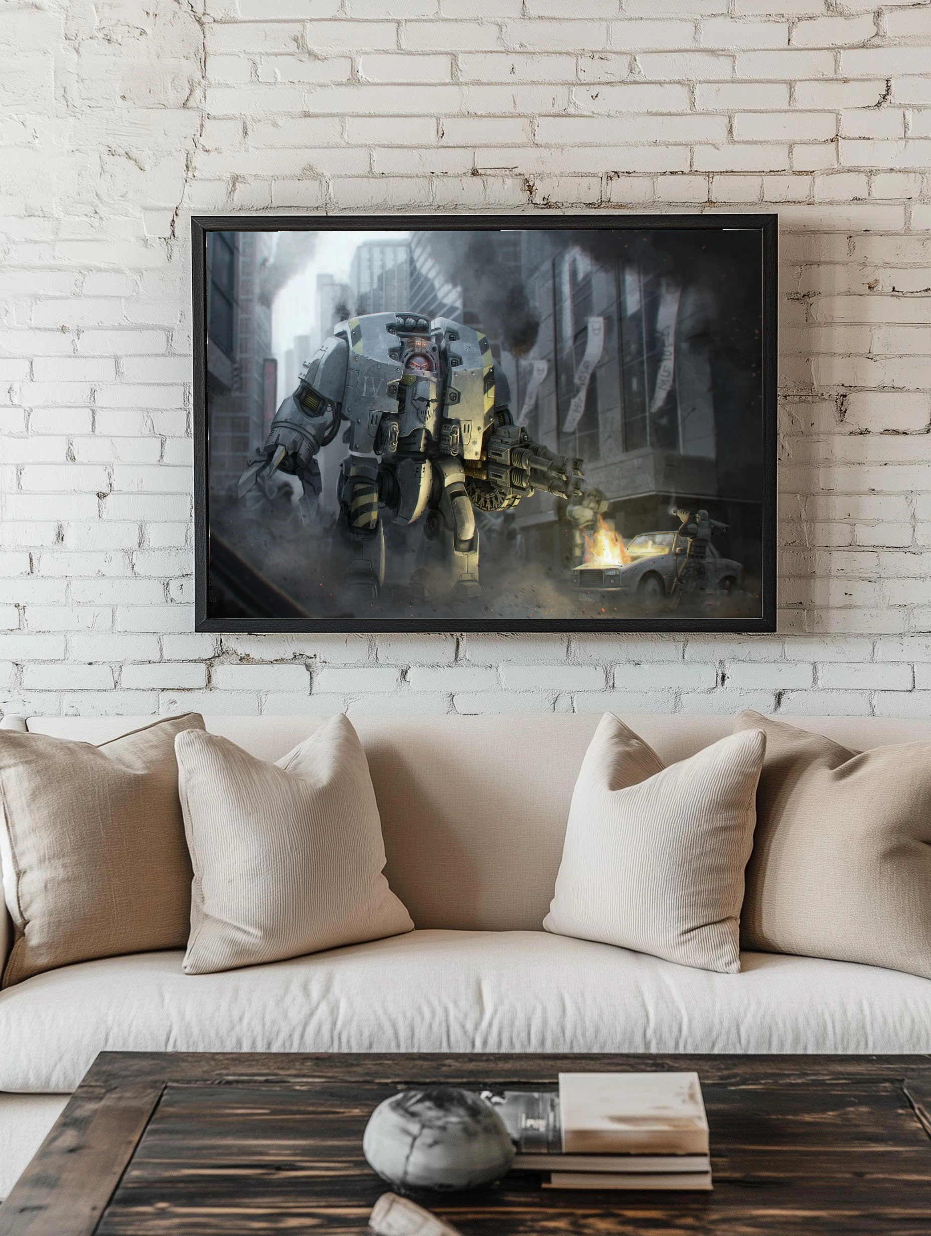Warhammer — Футуристический боевой робот в разрушающемся городе - 2