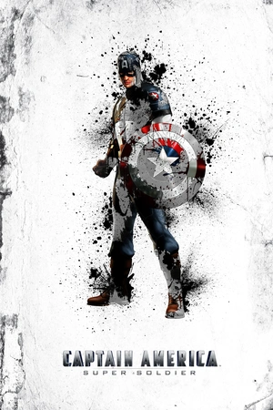 Капитан Америка в акварельном стиле - 1