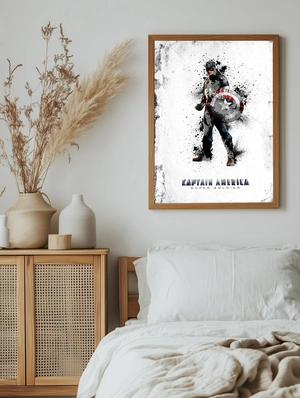 Капитан Америка в акварельном стиле - 5