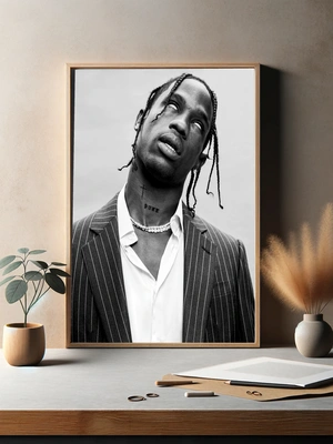 Travis Scott — Чёрно-белый кадр - 3