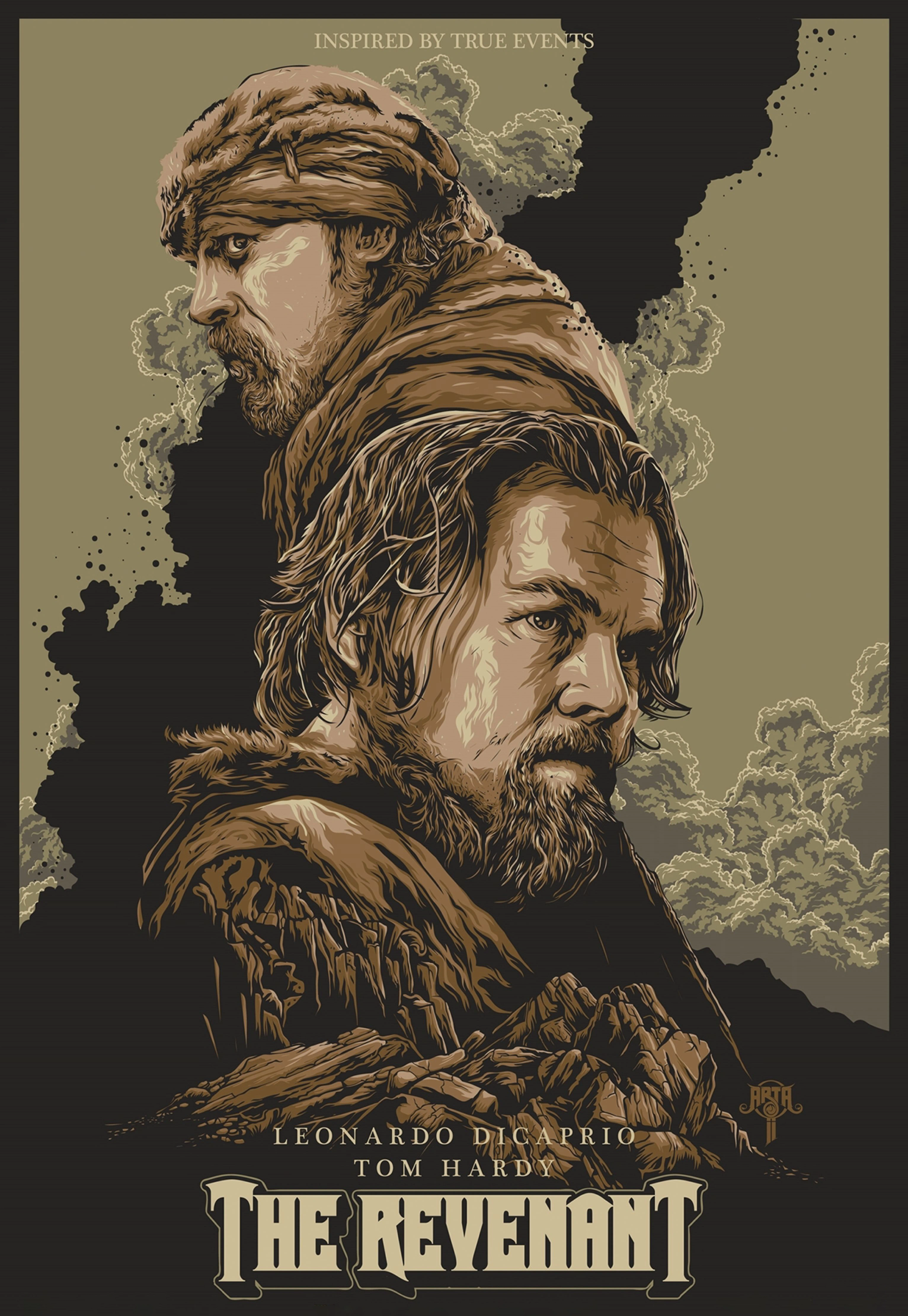 Леонардо Ди Каприо и Том Харди в фильме Выживший - 1