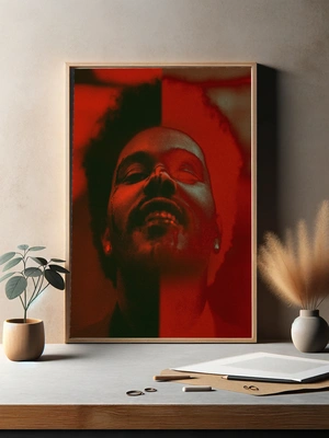 Ночной образ The Weeknd в красном свете - 3