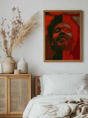 Ночной образ The Weeknd в красном свете - 5