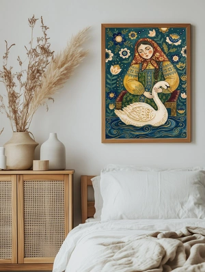 Девушка и лебедь - 5