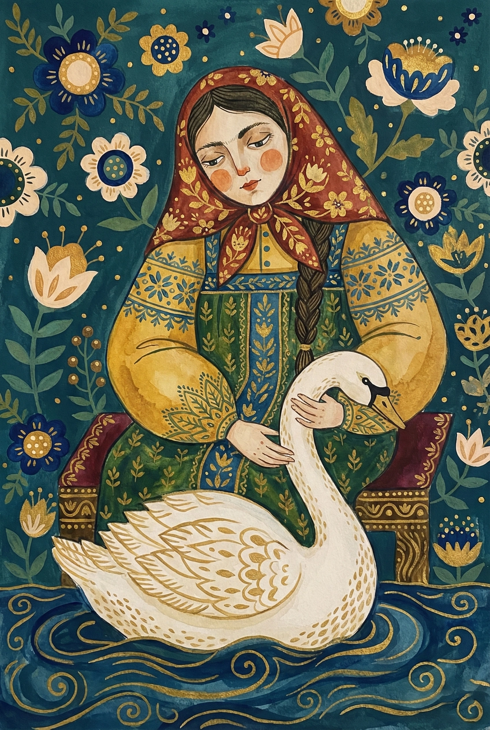 Девушка и лебедь - 1