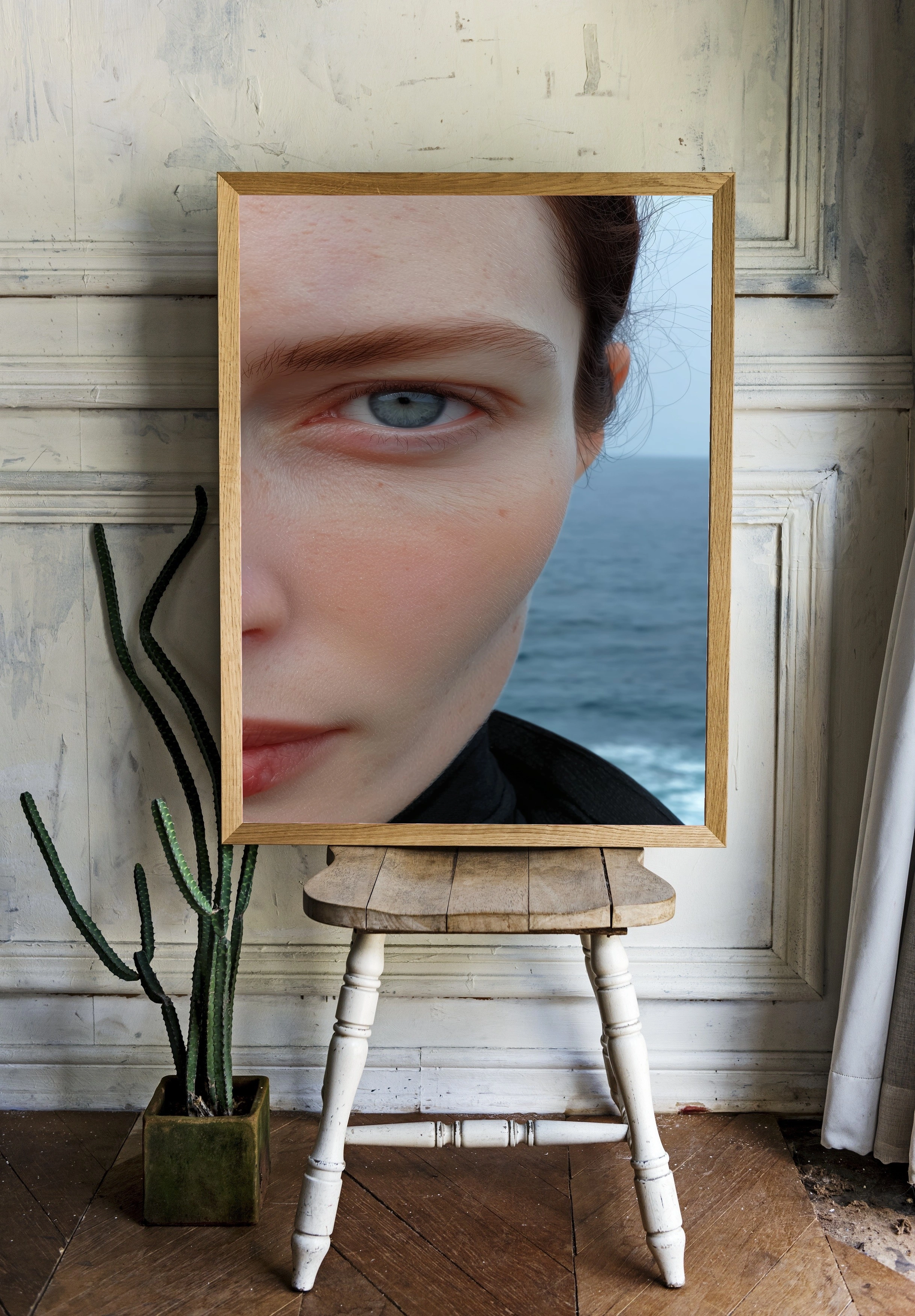 Портрет с морским фоном - 2