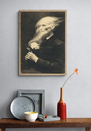 Старинный портрет с розой и дымкой - 4