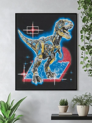 Кибер-динозавр на фоне космоса - 5