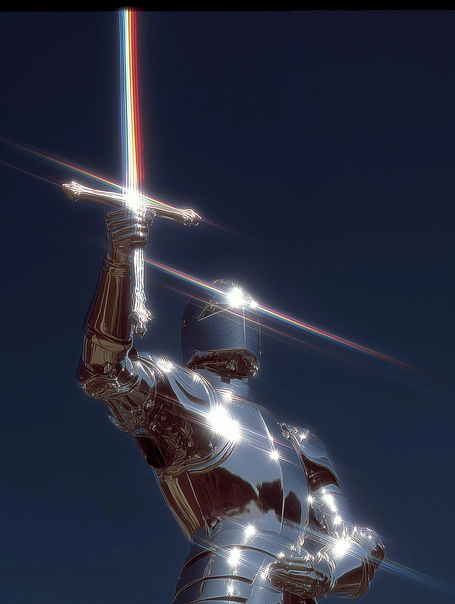 Сияющий рыцарь с мечом в небе - 1