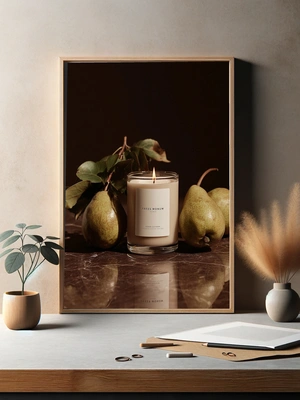 Ароматическая свеча с грушей и зеленью - 3