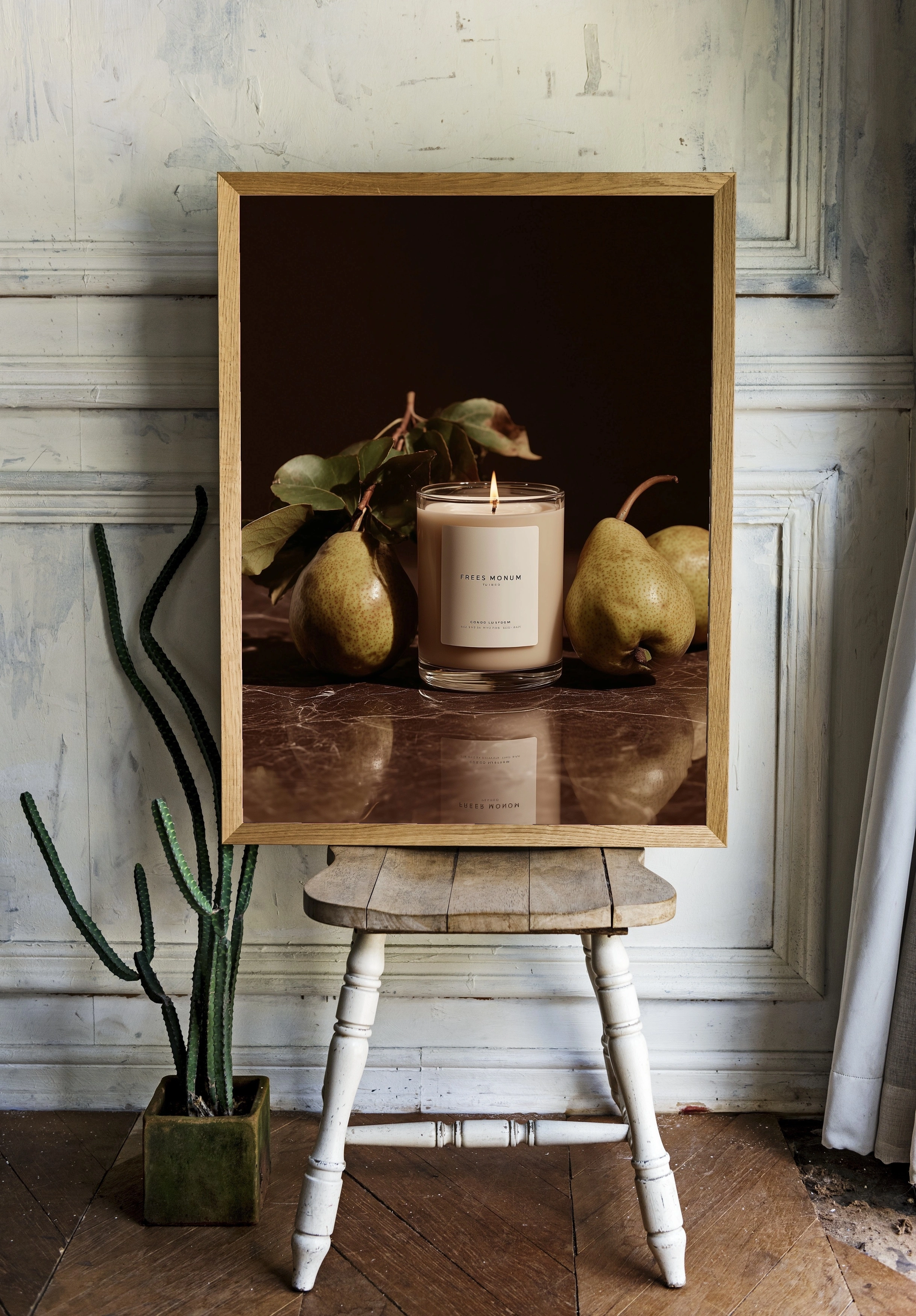 Ароматическая свеча с грушей и зеленью - 2