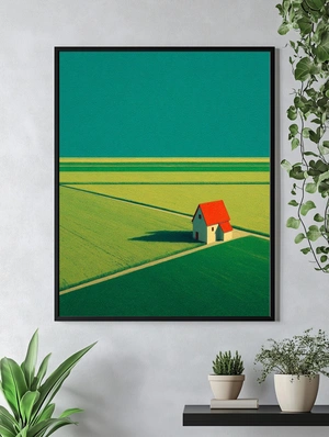 Минималистичный дом на фоне зелёных полей - 5